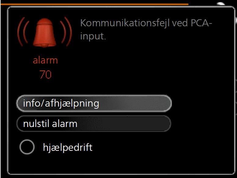 Alarm varmepumpe