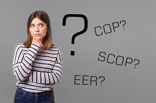 COP, SCOP og EER - hvad betyder det?