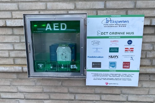 Hjertestarter ved Rema 1000 i Helsinge