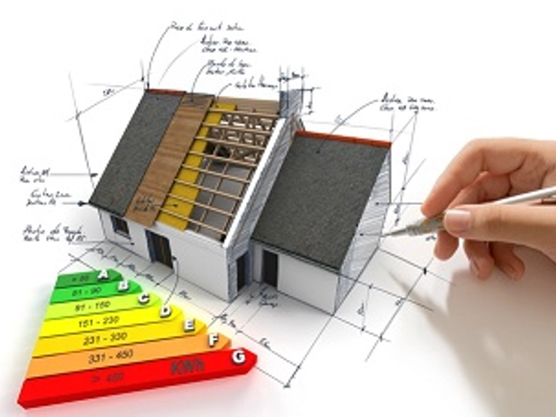 Hus med beregninger og energiklasser