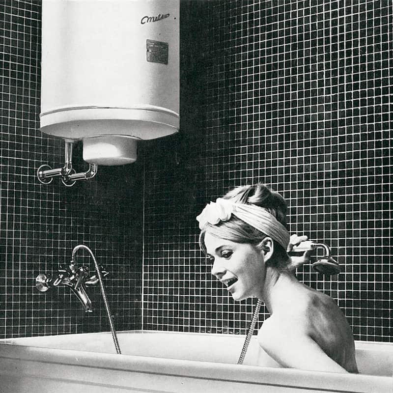 Kvinde i karbad fra
1960'erne